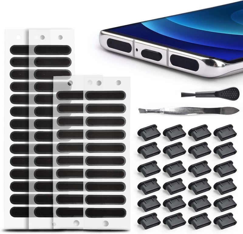 AccEncyc USB C Dust Plug for iPhone 15 Series Type C Anti Dust Cover Protector USB C Port Cover Phone Speaker Cover Charging Port Cleaner for Samsung Galaxy S23, S22, S21, Note 20, All Type-C Devices (74Pcs) - Image 1
